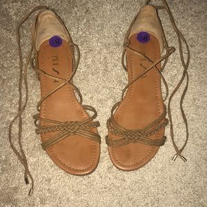 Ankle tie sandals! Size 8.5